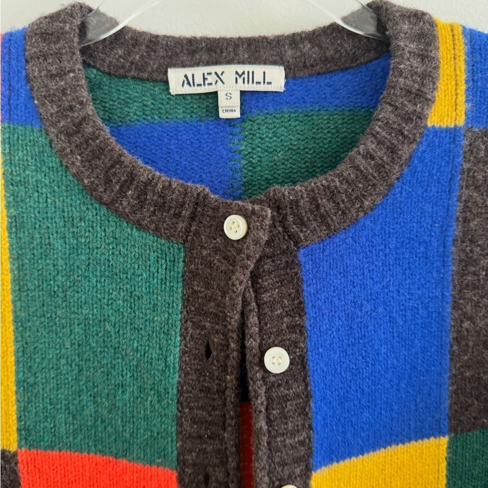 Alex Mill Evie Cardigan colored squares - Picture 6 of 8